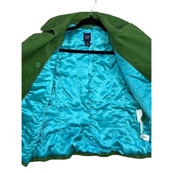 GAP Maternity Green Corduroy Double-Breasted Peacoat Jacket XS - Picture 8 of 10
